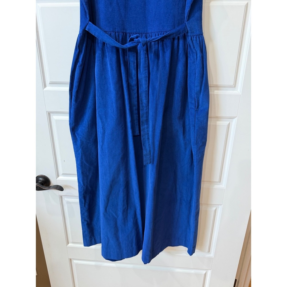 Appleseed's Royal Blue Corduroy Button Front Maxi Dress Large Cottagecore - Picture 8 of 11